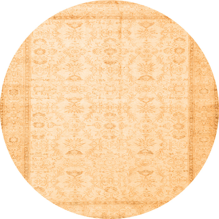 Square Abstract Orange Contemporary Rug, con452org