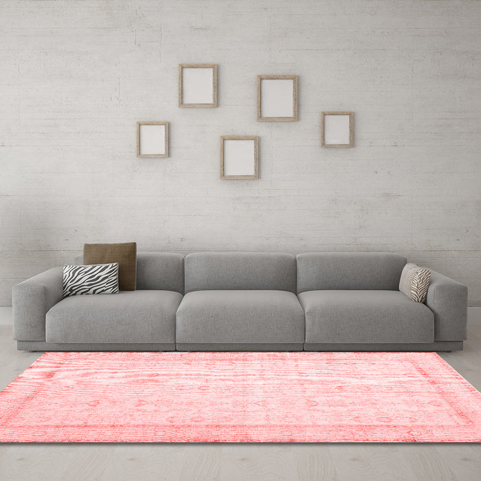Contemporary Red Washable Rugs