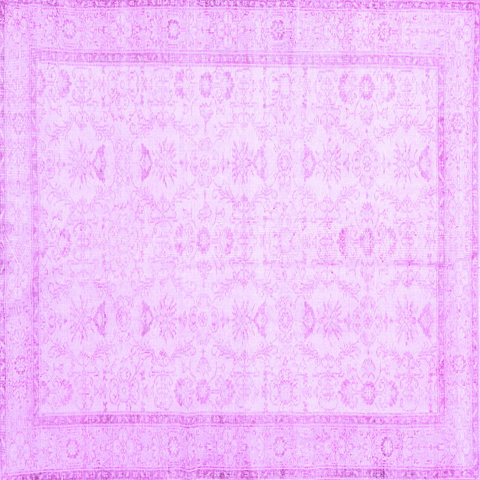 Square Machine Washable Abstract Purple Contemporary Area Rugs, wshcon452pur