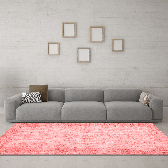Contemporary Red Washable Rugs