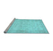 Sideview of Machine Washable Abstract Light Blue Contemporary Rug, wshcon453lblu