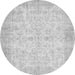 Machine Washable Abstract Gray Contemporary Rug, wshcon453gry