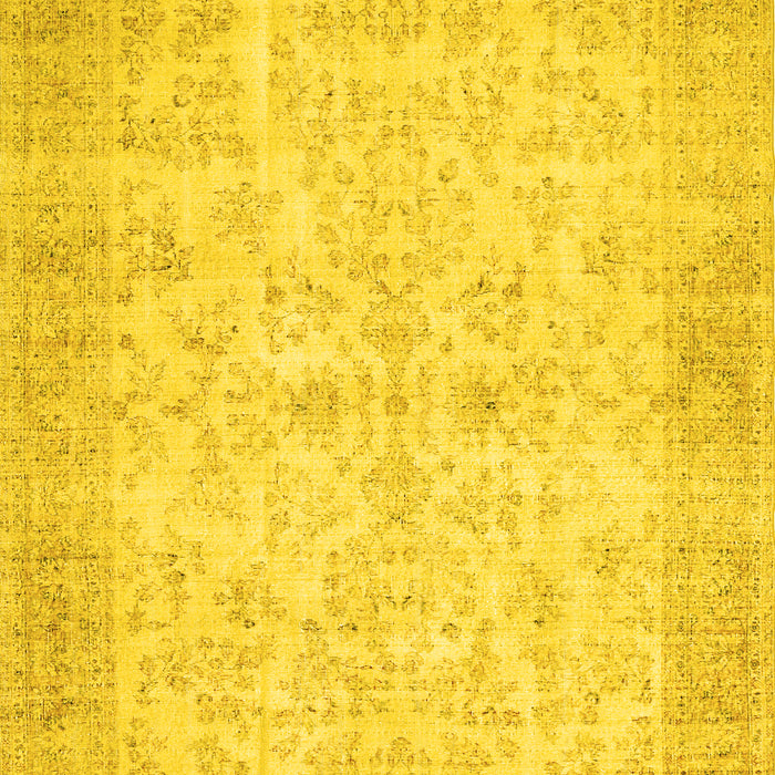 Abstract Yellow Contemporary Rug, con453yw