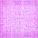 Square Machine Washable Abstract Purple Contemporary Area Rugs, wshcon453pur