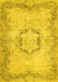 Abstract Yellow Contemporary Rug, con454yw