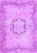 Machine Washable Abstract Purple Contemporary Area Rugs, wshcon454pur