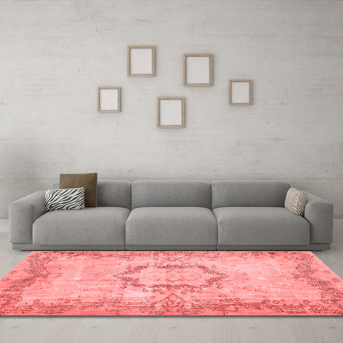 Contemporary Red Washable Rugs