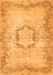 Serging Thickness of Machine Washable Abstract Orange Contemporary Area Rugs, wshcon454org