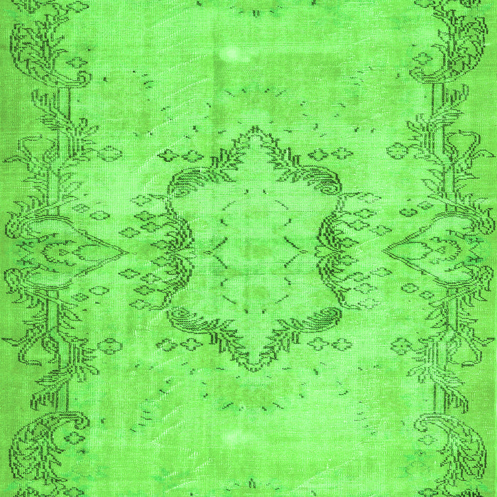 Serging Thickness of Machine Washable Abstract Green Contemporary Area Rugs, wshcon454grn