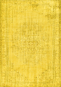 Abstract Yellow Contemporary Rug, con455yw