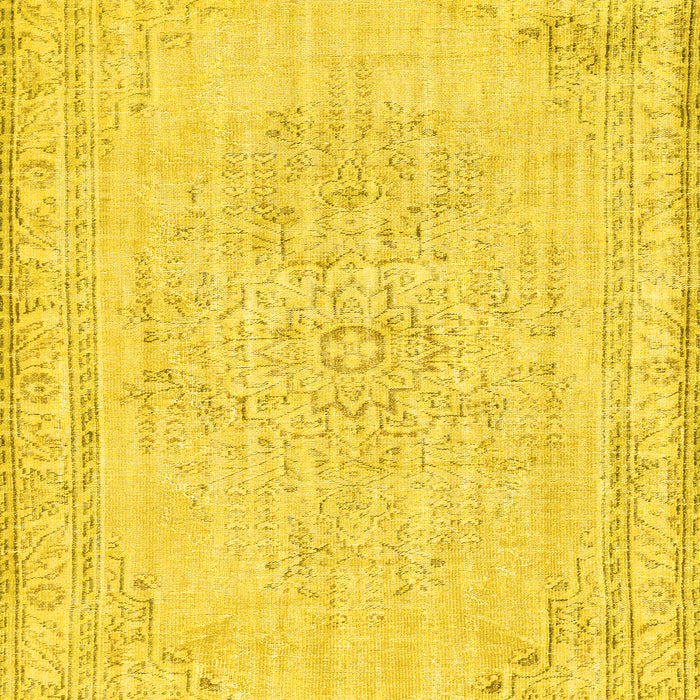 Abstract Yellow Contemporary Rug, con455yw