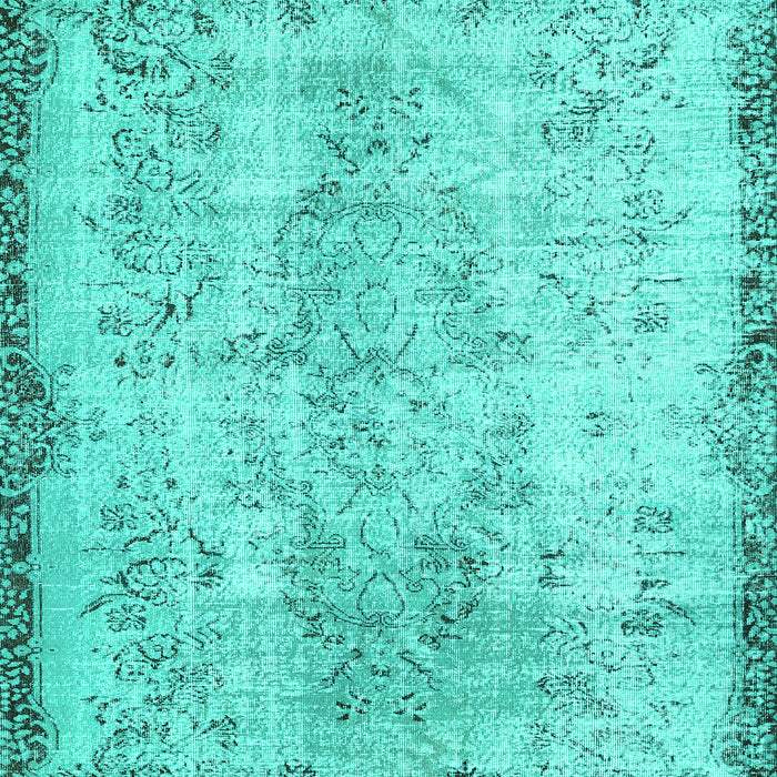 Abstract Turquoise Contemporary Rug, con456turq