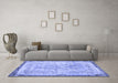 Machine Washable Abstract Blue Contemporary Rug in a Living Room, wshcon456blu