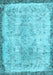 Machine Washable Abstract Light Blue Contemporary Rug, wshcon456lblu