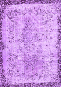 Abstract Purple Contemporary Rug, con456pur