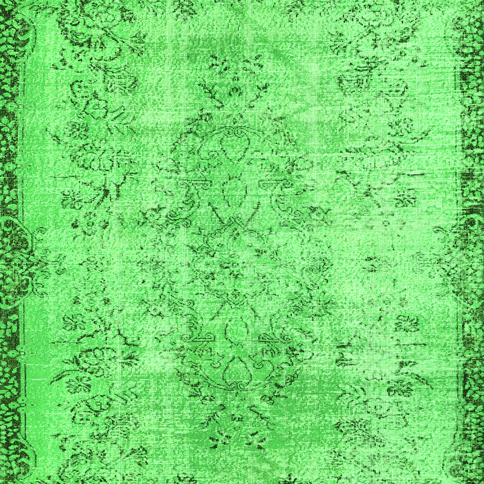 Serging Thickness of Machine Washable Abstract Green Contemporary Area Rugs, wshcon456grn