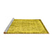 Sideview of Machine Washable Abstract Yellow Contemporary Rug, wshcon456yw