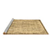 Sideview of Machine Washable Abstract Brown Contemporary Rug, wshcon456brn