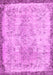 Machine Washable Abstract Pink Contemporary Rug, wshcon456pnk