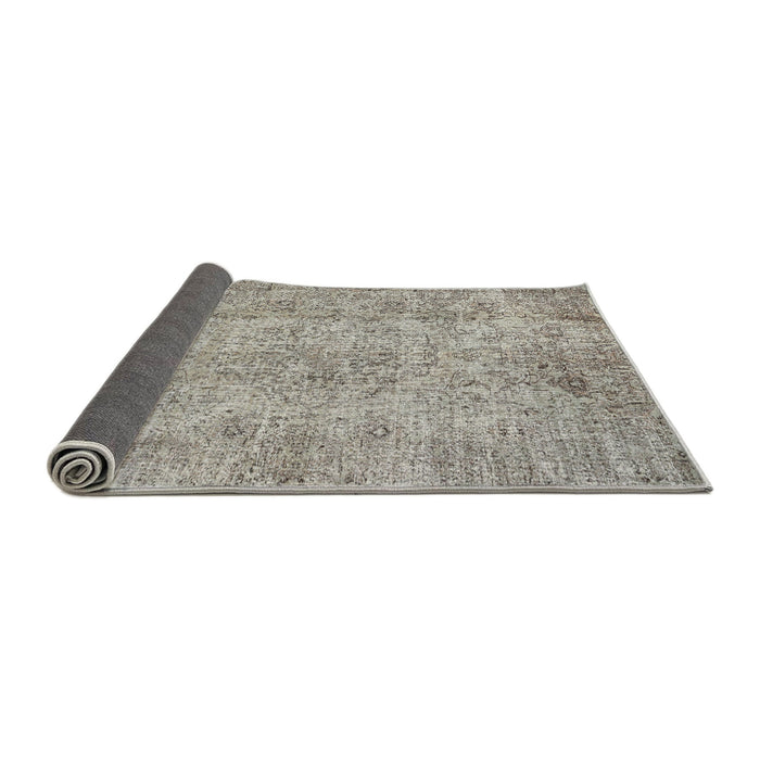 Thickness of Contemporary Pale Silver Gray Modern Rug, con457