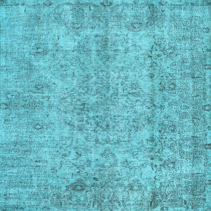 Square Abstract Light Blue Contemporary Rug, con457lblu