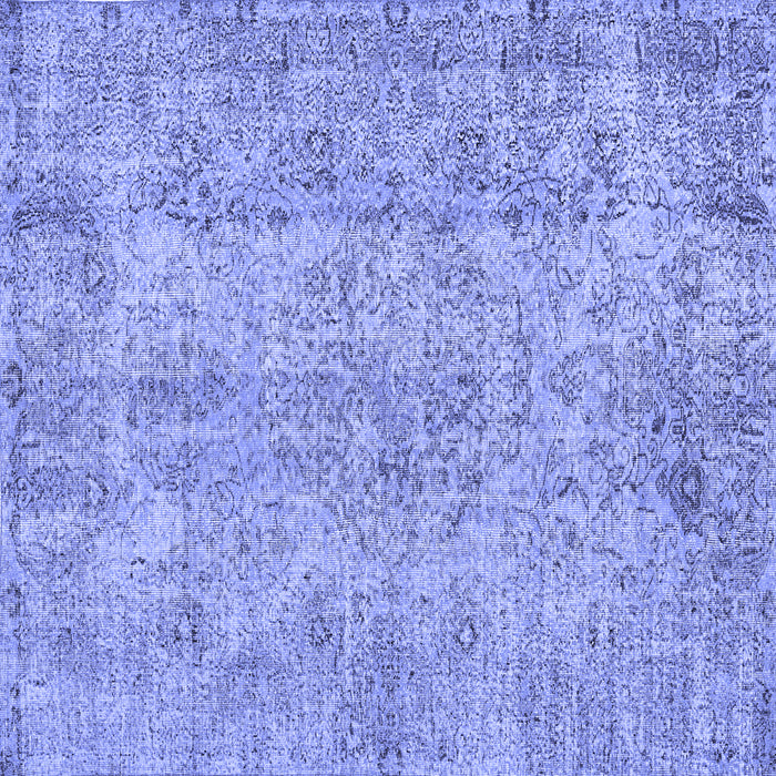 Square Machine Washable Abstract Blue Contemporary Rug, wshcon457blu