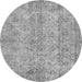 Machine Washable Abstract Gray Contemporary Rug, wshcon457gry