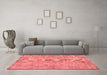 Contemporary Red Washable Rugs