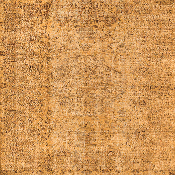 Serging Thickness of Abstract Orange Contemporary Rug, con457org