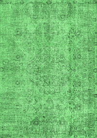 Abstract Emerald Green Contemporary Rug, con457emgrn