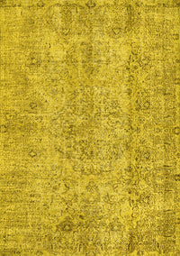 Abstract Yellow Contemporary Rug, con457yw