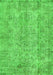 Serging Thickness of Machine Washable Abstract Green Contemporary Area Rugs, wshcon457grn