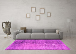 Machine Washable Persian Pink Bohemian Rug in a Living Room, wshcon458pnk