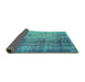 Sideview of Persian Turquoise Bohemian Rug, con458turq