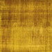 Square Machine Washable Persian Yellow Bohemian Rug, wshcon458yw