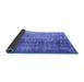 Sideview of Persian Blue Bohemian Rug, con458blu