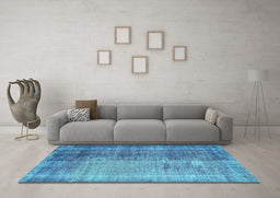 Machine Washable Persian Light Blue Bohemian Rug in a Living Room, wshcon458lblu