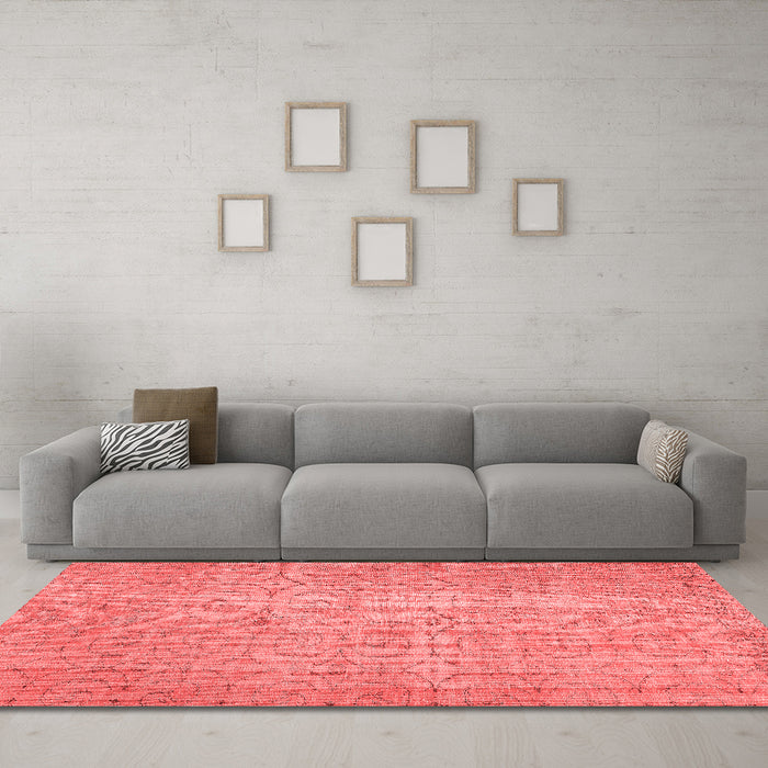 Contemporary Red Washable Rugs