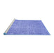 Sideview of Machine Washable Abstract Blue Contemporary Rug, wshcon459blu