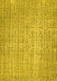 Abstract Yellow Contemporary Rug, con459yw