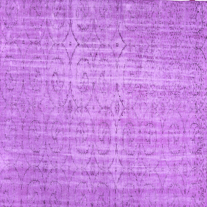 Square Machine Washable Abstract Purple Contemporary Area Rugs, wshcon459pur
