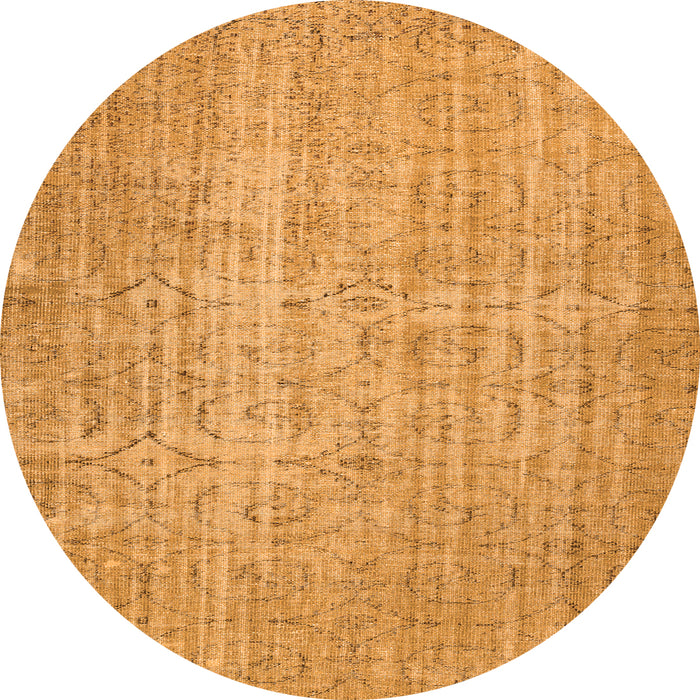Square Abstract Orange Contemporary Rug, con459org