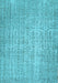 Abstract Light Blue Contemporary Rug, con459lblu