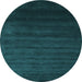 Round Abstract Light Blue Contemporary Rug, con45lblu