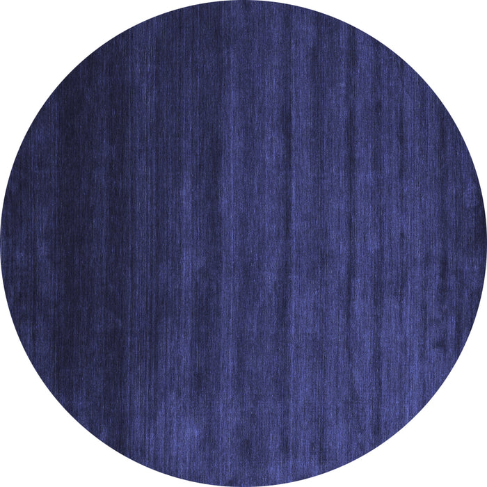 Round Machine Washable Abstract Blue Contemporary Rug, wshcon45blu