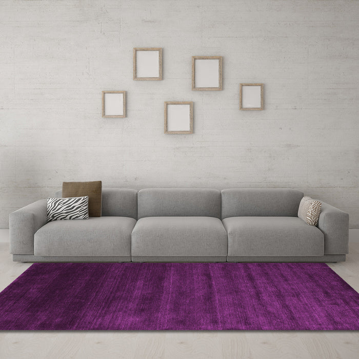 Machine Washable Abstract Pink Contemporary Rug in a Living Room, wshcon45pnk