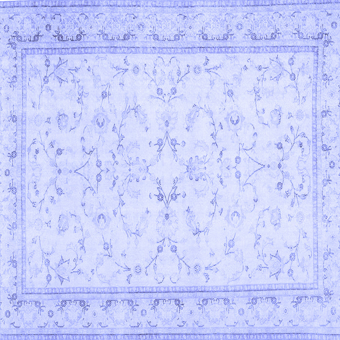 Square Abstract Blue Contemporary Rug, con460blu