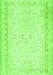 Serging Thickness of Machine Washable Abstract Green Contemporary Area Rugs, wshcon460grn