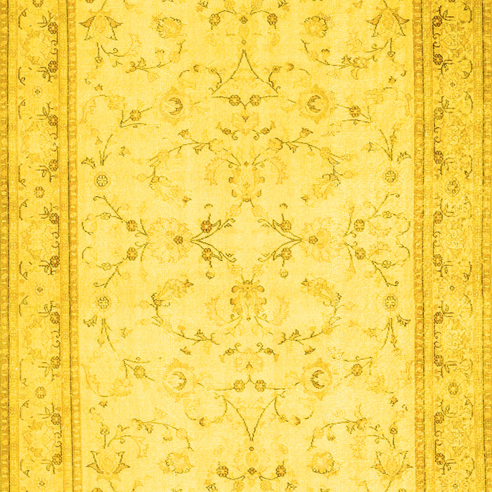 Machine Washable Abstract Yellow Contemporary Rug, wshcon460yw