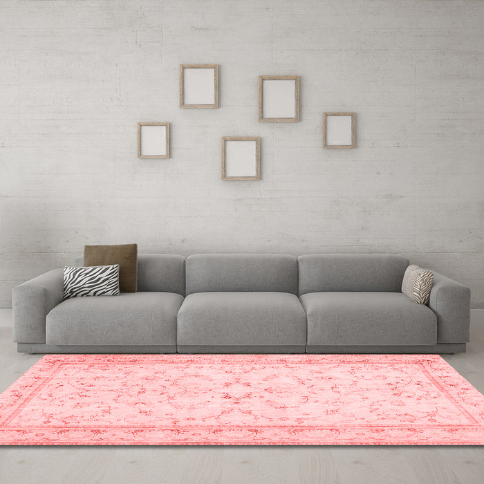 Contemporary Red Washable Rugs